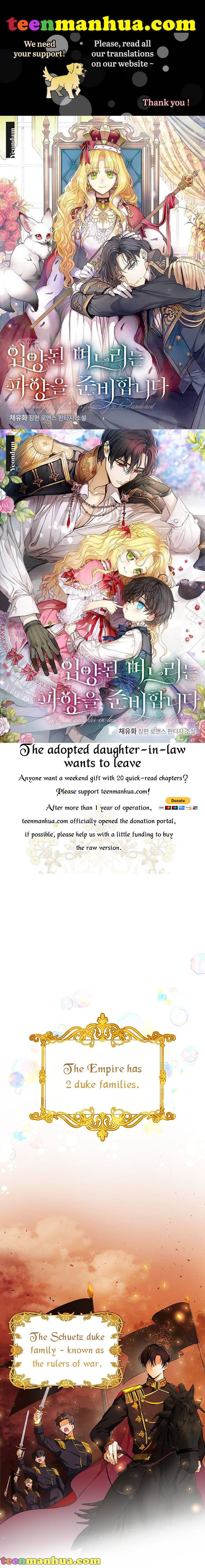 The adopted daughter-in-law wants to leave Chapter 1