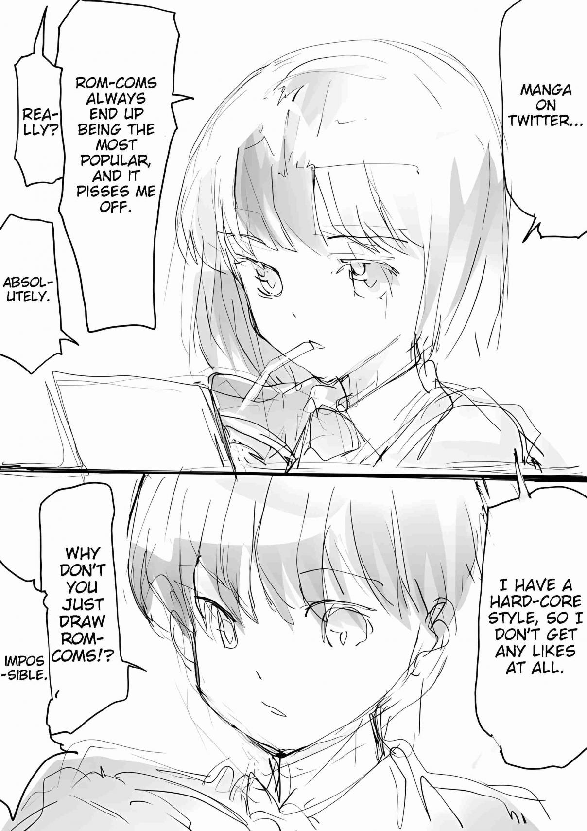 A girl who draws Twitter manga and her boyfriend