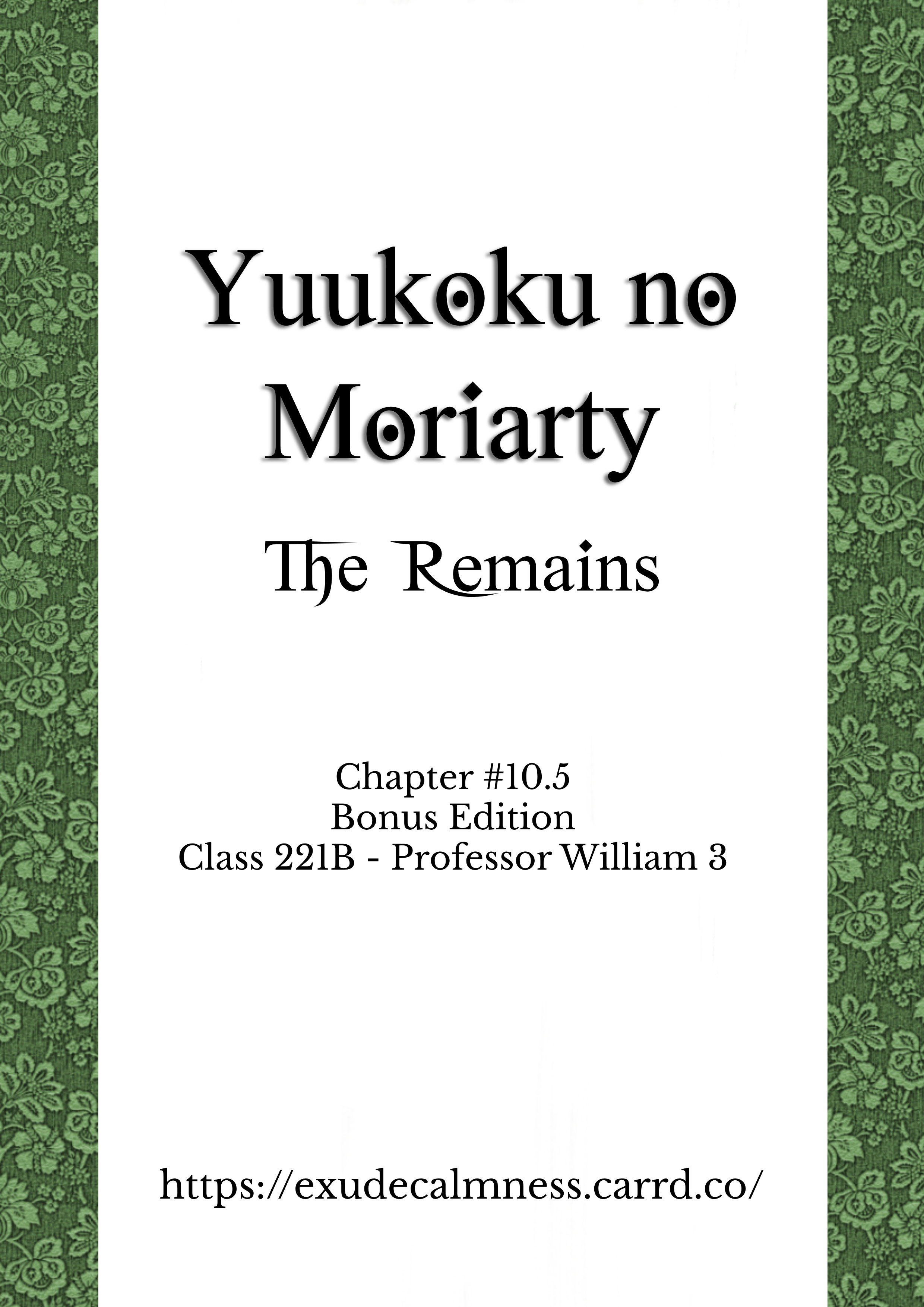 Yuukoku No Moriarty: The Remains Vol.2 Chapter 10.5