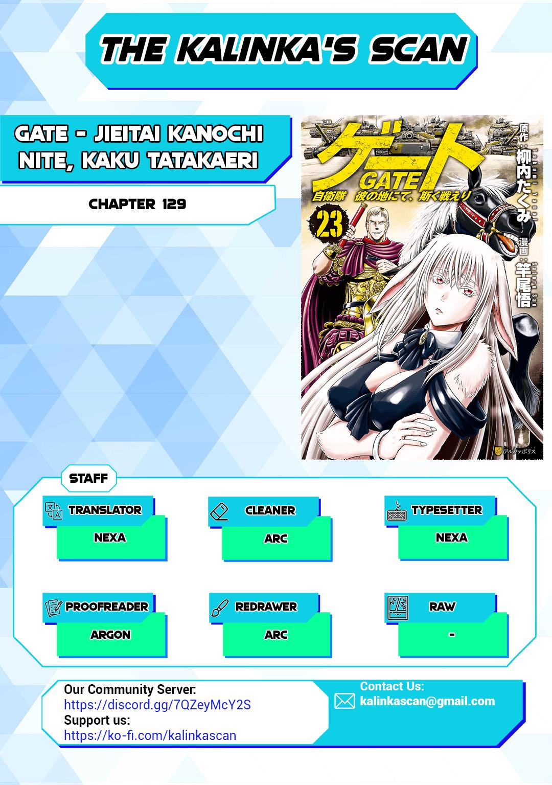 Gate - Jietai Kare No Chi Nite, Kaku Tatakeri Chapter 129
