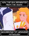 How the Sun separated from the Moon according to Japanese Mythology Manga