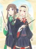 Maya and Claudine in Hogwarts School Of Witchcraft and Wizardry Manga
